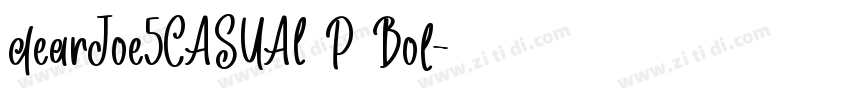 dearJoe5CASUAL P Bol字体转换
